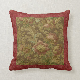 Coussin Magnifique Vieux Monde Antique Floral Faux Texture