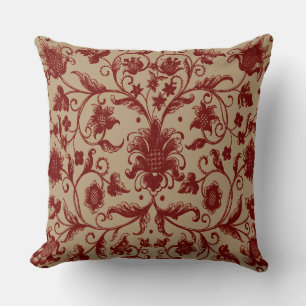 Coussin Magnifiques fleurs et motifs de feuilles