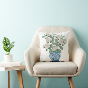 Coussin Magnolia Magnolias Chinoiserie Ginger Jar Jars