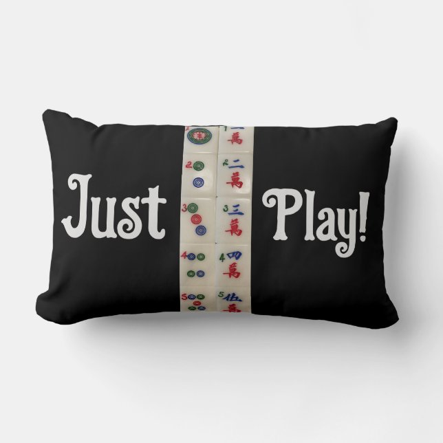 Coussin Mahjong tuiles Jouer (Recto)