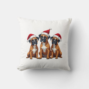 Coussin Maillot de Noël de chien Boxer Sweater Ugly Christ
