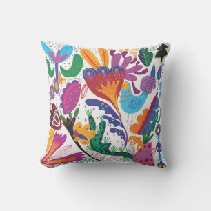 Coussin Main colorée dessinée Floral & Plante