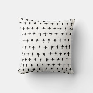 Coussin Main de croix noires dessinée géométrique