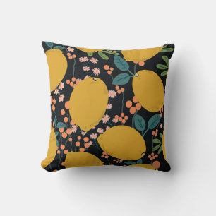 Coussin Main de l'arbre des agrumes tirée : Vintage