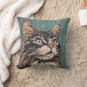Coussin Maine Coon Chat Lino Imprimer (Couverture)