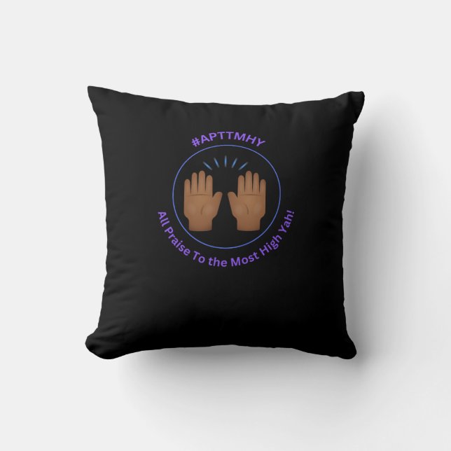Coussin Mains de louanges #APTTMHY (Recto)