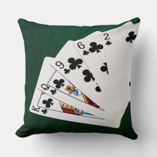 Coussin Mains de poker - Flush - Costume Clubs