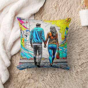 Coussin Mains de retenue de couple   Message personnalisé