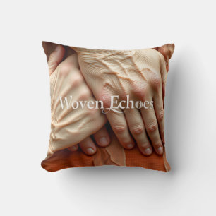 Coussin Mains Tissées Écho
