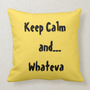 Coussin Maintenez calme et… carreau de citation de Whate