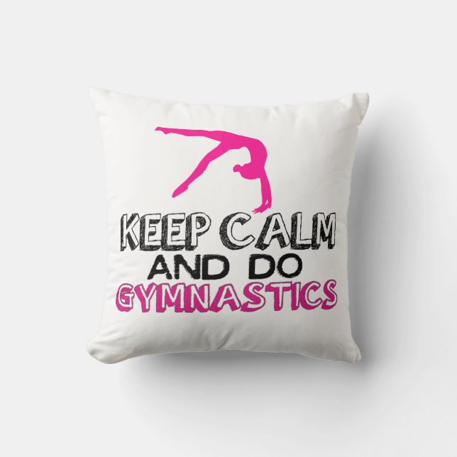 Coussin Maintenez calme et faites la gymnastique (Recto)