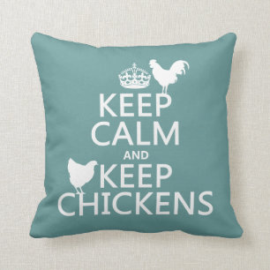 Coussin Maintenez calme et gardez les poulets (toute