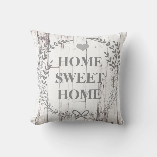 Coussin Maison Blanche Rustique Ferme Maison Douce Maison (Recto)