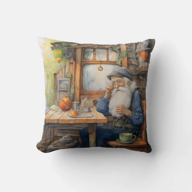 Coussin Maison de campagne le matin (Recto)