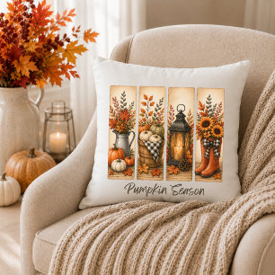 Coussin Maison de campagne rustique Saison des citrouilles