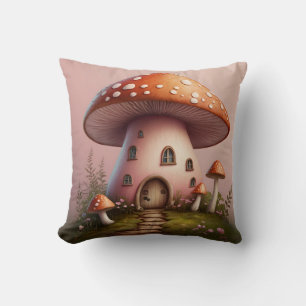 Coussin maison de champignons de fée