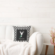 Maison de ferme blanche Noir Plaid Chic Deer Perso