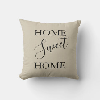 Coussin Maison de ferme Maison douce maison faux lin