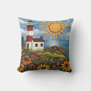 Coussin Maison de lumière florale couleur Whimsical
