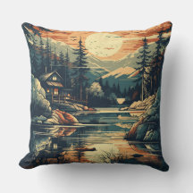 Maison de montagne d'art rétro scandinave