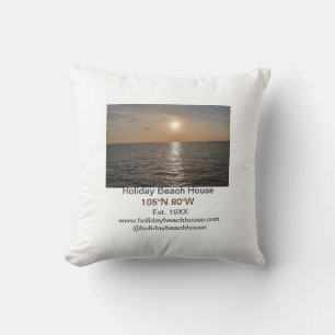 Coussin Maison de plage de vacances longitude latitude est