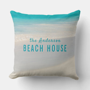 Coussin Maison de plage tropicale personnalisée