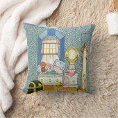 Coussin Maison de poupée à carreaux vintage (Couverture)