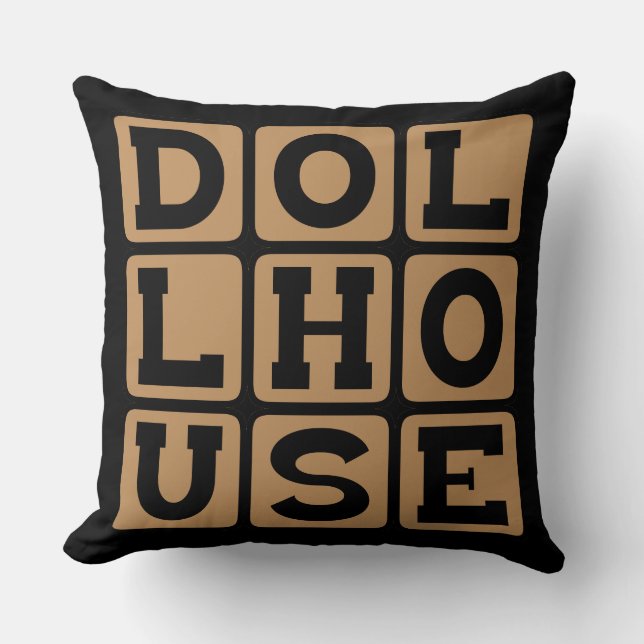 Coussin Maison de poupée, Maison pour poupées (Recto)