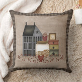 Coussin Maison de Saltbox Gris - Pays Primitif (Couverture)