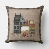 Coussin Maison de Saltbox Gris - Pays Primitif (Recto)