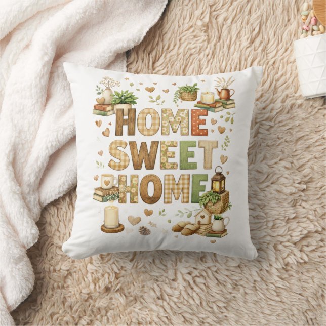 Coussin Maison Douce Maison Ferme Campagne Rustique (Couverture)