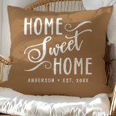 Coussin Maison Douce Maison Marron Personnalisée