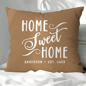 Coussin Maison Douce Maison Marron Personnalisée
