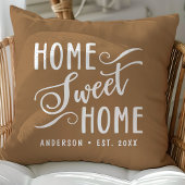 Coussin Maison Douce Maison Marron Personnalisée