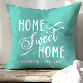 Coussin Maison Douce Maison Personnalisée Sarcelle