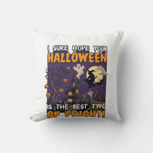 Coussin Maison hantée de terreur d'Halloween Sorcière Fant