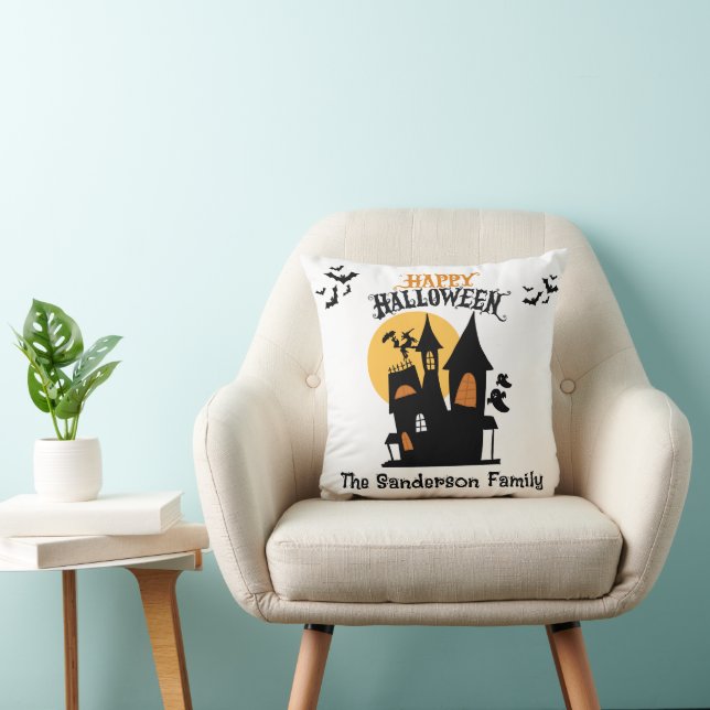 Coussin Maison hantée d'Halloween (Chaise)