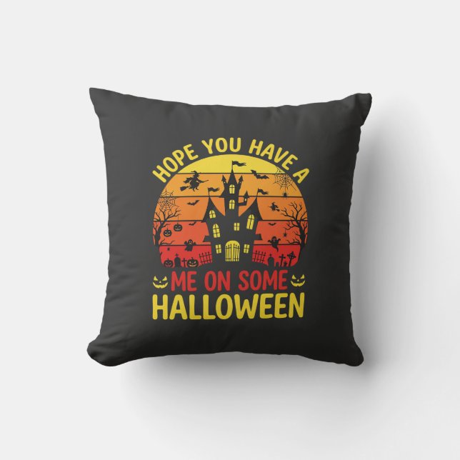 Coussin Maison hantée drôle d'Halloween Me sur certains de (Recto)