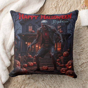 Coussin Maison hantée du Citrouille Déplaisant Zombie d'Ha