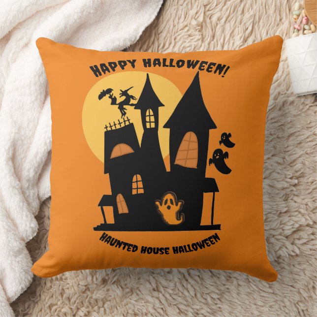 Coussin Maison Hantée Halloween  (Couverture)