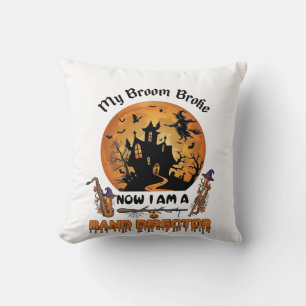 Coussin Maison hantée Halloween directeur fanfare balai ca