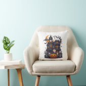 Coussin Maison Hantée Halloween Squelettes Citrouille Fant (Chaise)