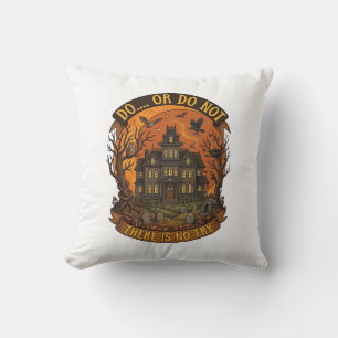 Coussin Maison Hantée Ne Pas Essayer Halloween