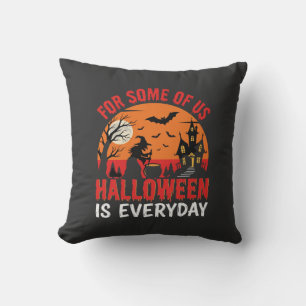 Coussin Maison Hantée Sorcière Halloween Quotidien