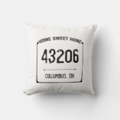 Coussin Maison Rustique Doux Code Postal (Recto)
