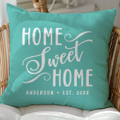 Coussin Maison Turquoise personnalisée Sweet Home