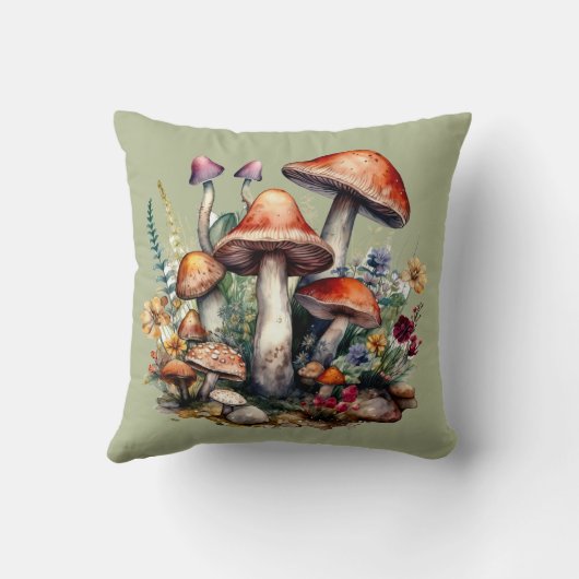 Coussin Maisonnette Champignons (Verso)