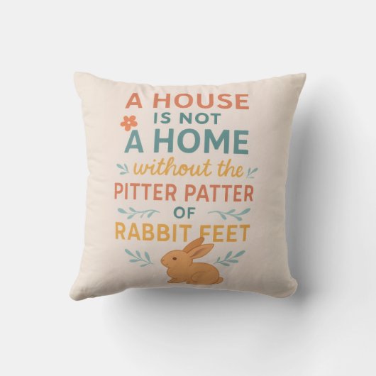 Coussin Maisons pat pat pieds de lapin (Verso)