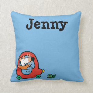 Coussin Maisy conduit une voiture rouge mignonne
