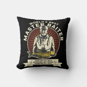 Coussin maître baiter drôle pêche